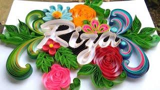 Quilling Typography Tutorial How to make Paper Quilling Names Paper Quilling letter