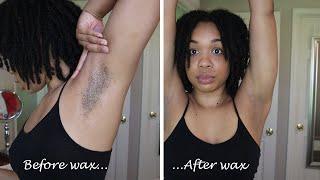 DIY ARMPIT WAXING THICKCOARSE Self Waxing My Armpits At Home pt1 OUCH