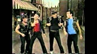 Sha Na Na Black denim trousers and motorcycle boots skit.AVI