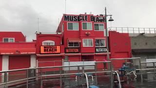 Empty Venice Beach Boardwalk and Muscle Beach 32220