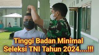 TINGGI BADAN MINIMAL MASUK TNI 2024