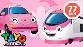 Tayo English Episode  Pink Vehicles Compilation  Cartoon for Kids  Tayo Episode Club