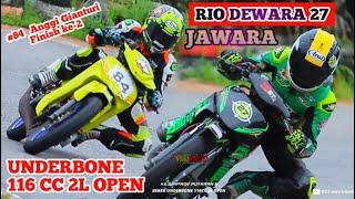 BEBEK UNDERBONE 116CC 2L OPEN  rio dewara27 vs Anggi Gianturi 84 KEJURPROV SERI 2 ROADRACE KALBAR