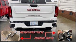 2022 GMC Sierra AT4 6.2L BeforeAfter Resonator Delete