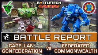 BATTLETECH Capellan Confederation vs Federated Commonwealth  Alpha Strike Battle Report  Civil War