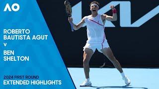 Roberto Bautista Agut v Ben Shelton Extended Highlights  Australian Open 2024 First Round