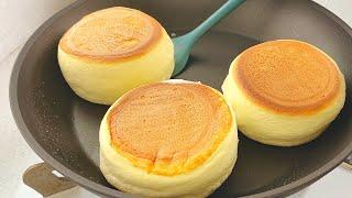 A soft dish made with simple ingredients and 2 eggs  How to make fluffy soufflé pancakes