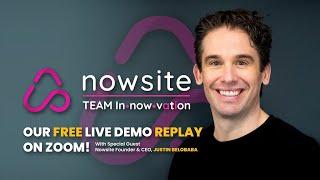 Nowsite  MyAI  EricAI  Founder & CEO Justin Belobaba  Zoom Replay