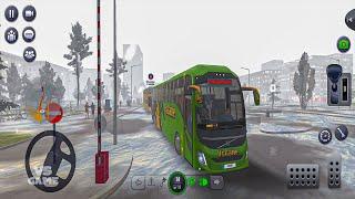 BUS DRIVING IN WINTER SNOW - Bus Simulator Ultimate Gameplay