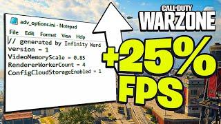 Warzone adv_options Settings - BOOST FPS & Fix Stuttering Benchmarks Included