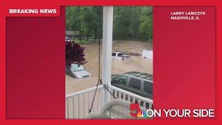 Homes in Nashville Illinois evacuated after dam breach