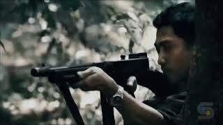 Indonesian guerilla vs Dutch army gunfight scene  1947  Indonesian War