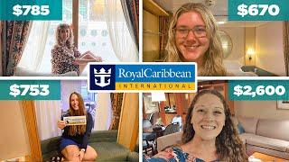 We tried EVERY cabin on our Royal Caribbean cruise