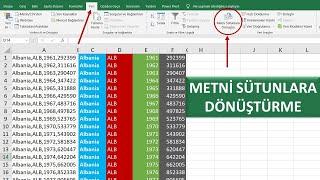 Excelde Metni Sütuna Dönüştürme  Birleşik Metinleri Ayırma