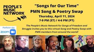 LIVESTREAM PMN Songs for Our Time Online Song Swap