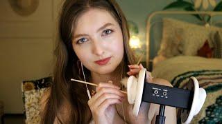 ASMR Tingly Ear Cleaning w Fluffy Ear Picks⭐3dio