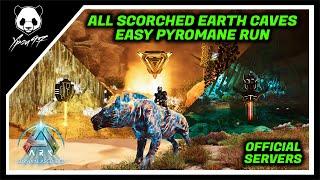 Running All Scorched Earth Caves With a Pyromane - EASY CAVE RUNS  ARK Survival Ascended