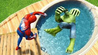 GTA 5 SPIDERMAN vs HULK Epic Ragdolls Ep.7 Fails & Funny Moments