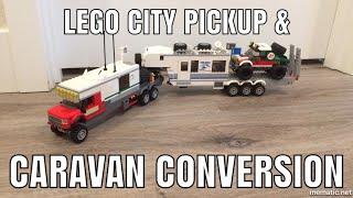 LEGO city pickup & Caravan converted into my own