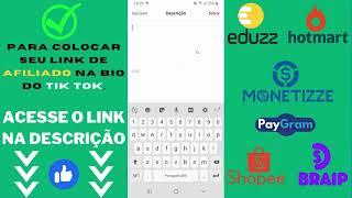 Como Colocar LINK de AFILIADO no Tiktok em 2023 Rápido e Fácil ? - Link na Bio do Tiktok DEFINITIVO