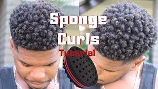 Sponge Curls on Drop Fade Cut Men Short-Medium Natural Hair