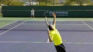 Jo-Wilfried Tsonga - Serve from the Back Perspective