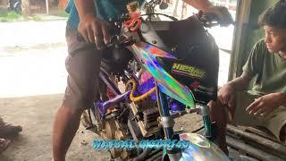 cek sound satria fu 185cc herek suara helikopter