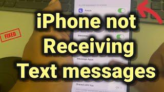 iPhone not receiving Text messages  Here is the fix