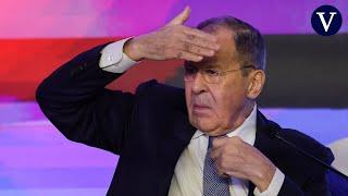 El público se ríe de Lavrov cuando dice que Ucrania inició la guerra y Rusia trata de detenerla