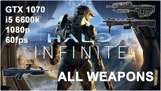 All Weapons Gameplay  Halo Infinite  1080p 60fps  Tech Preview