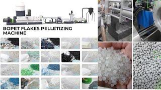 Recycling solution in plastic industry - BOPET flakes pelletizing machine