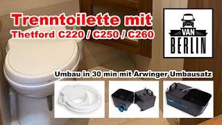 Thetford Chemietoilette einfach zur Trenntoilette umrüsten  Arwinger Kassettentrenntoilette  Umbau