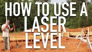 How to use a Johnson Rotary Laser Level  Building Tips for DIY SEPTIC & Foundation leveling