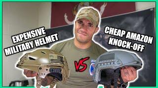 Expensive Military Bump Helmet vs Cheap Airsoft Knock-Off