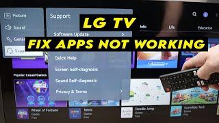 LG Smart TV How to Fix Any App Not Working