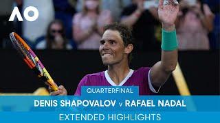 Denis Shapovalov v Rafael Nadal Extended Highlights QF  Australian Open 2022