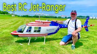 Giant XXXL RC Bell 206 Jet-Ranger  Full Carbon Turbine Model Santini Air