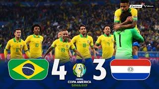 Brasil 0 4 x 3 0 Paraguay ● 2019 Copa América Extended Goals & Highlights + Penalties HD