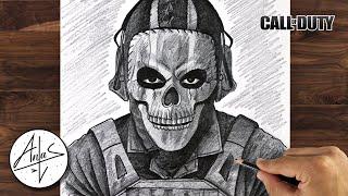 How To Draw Call of Duty Ghost  Drawing Tutorial for Beginners Pencil step by step