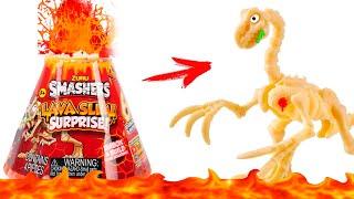 Вулканы Смешерс Внутри скелет Динозавра Smashers Lava Slime Surprise ZURU