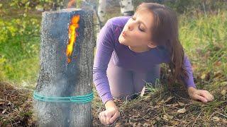 This Beautiful Girl will teach you Survival Skills #outdoors #skills #hack #diy