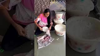 smocking cushion making - using waste thermocol - for Diwali - best for home