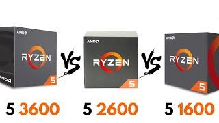 Ryzen 5 3600 vs Ryzen 5 2600 vs Ryzen 5 1600  Test in GAMES & Benchmarks  Ryzen 5 3600 vs 1600