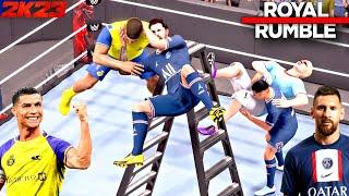 RONALDO  MESSİ  MBAPPE KAVGADA  FUTBOLCULAR ROYAL RUMBLE  WWE 2K23  PS 5 