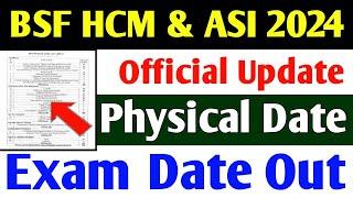 BSF HCM Physical Date 2024  BSF HCM ASI Physical 2024  BSF HCM 1526 Post ka Physical kab tak hoga