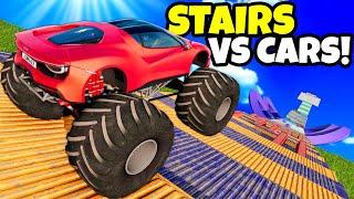 Testing MONSTER TRUCK VS DANGEROUS STAIRS in BeamNG Drive Mods