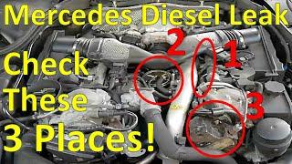 Mercedes Diesel OM642 3.0 V6 Engine  - Common FUEL LEAK Areas