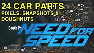 All 24 Car Parts Pixels Doughnuts and  Locations - Need for Speed 2015 NFS