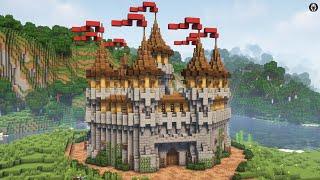 Minecraft How to Build a Round Castle Tutorial