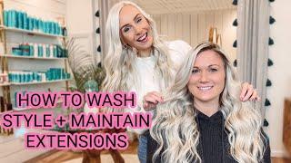 HOW TO WASH STYLE MAINTAIN HAIR EXTENSIONS